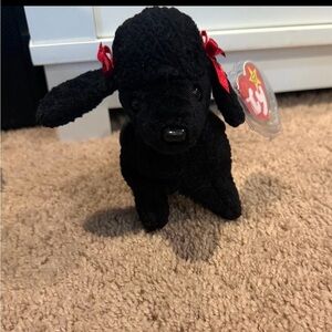 1998 Ty Beanie Babies GiGi Dog Black French Poodle